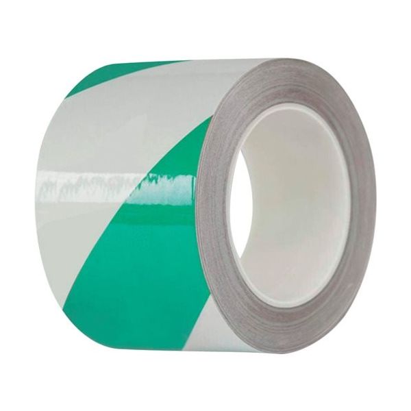 セーフラン安全用品 セーフラン 再帰反射ラインテープ 幅100mm×22m 緑/白 14348 1巻 270-9709（直送品）