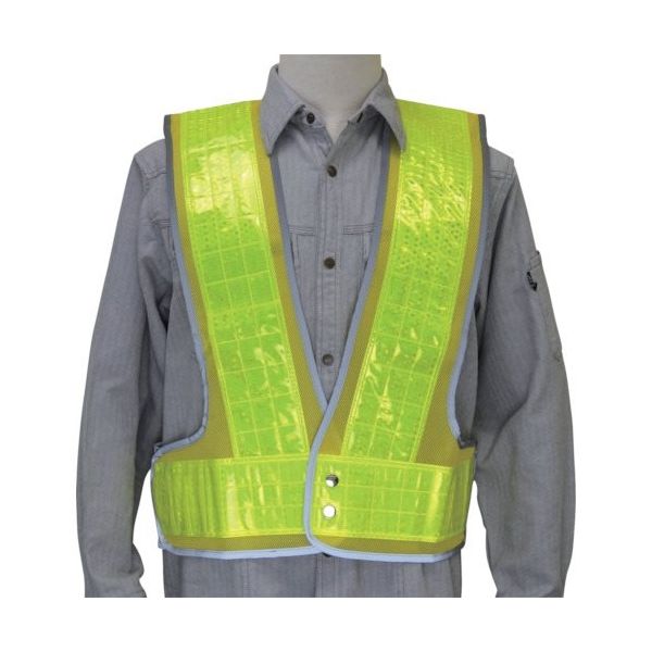 ミズケイ 安全ベスト「フチピカFlash」<黄/黄> 5919006 1枚 128-5994（直送品）