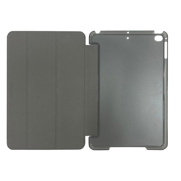 MSソリューションズ iPad mini 2019/ 4 背面クリアフラップケース ブラック MS-IPMPC01BK 1個（直送品）