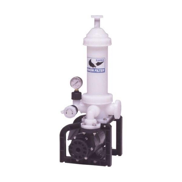 ポンプ付き樹脂製ろ過機 「EGLー1ーCー5ーT」 ~2500L/h (PVDF製) 250mm1本用 50Hz EGL-1-C-5-T（直送品）