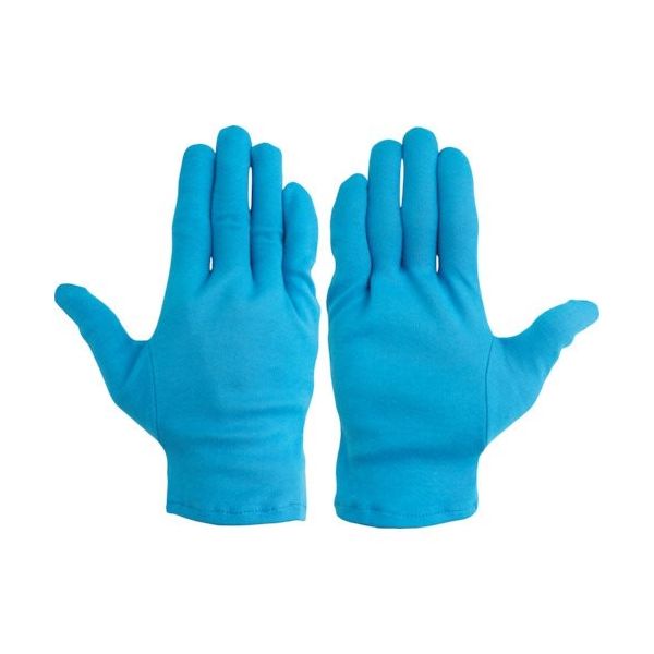 ウインセス WINCESS 綿スムス マチ無し手袋 青 (12双入り) Lサイズ 1001T-SX-L 1袋(12双) 336-0494（直送品）