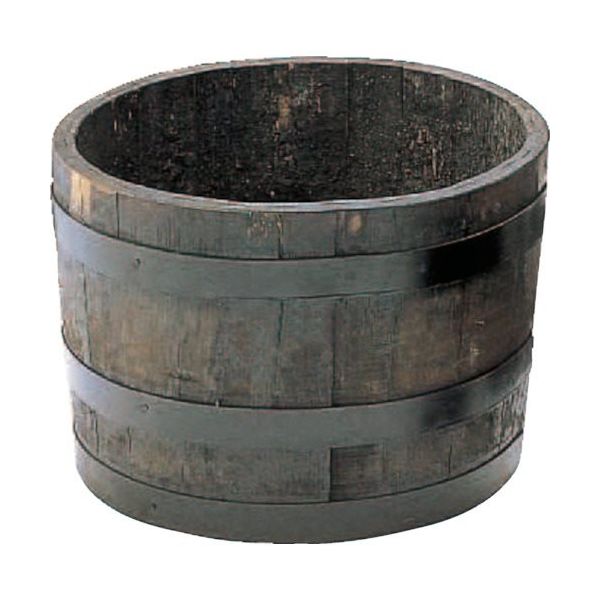 長谷川工業 ハセガワ ウイスキー樽プランター 椀型50 ナチュラル GB-5033N 1個 136-3955（直送品）