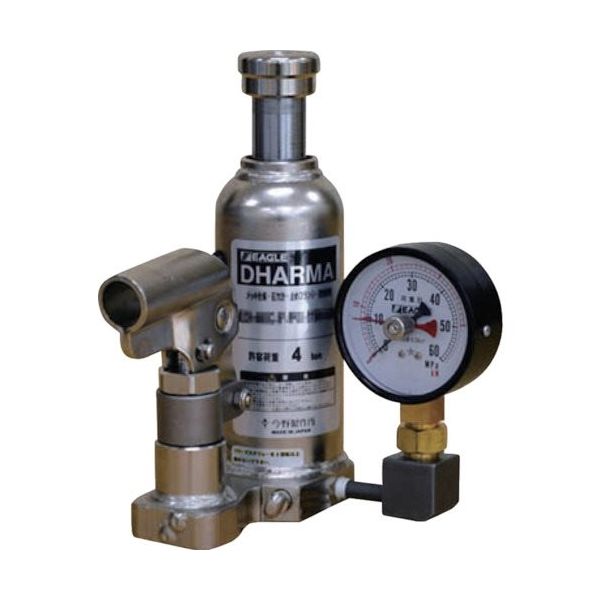 今野製作所 イーグル 置針式ゲージ付油圧ジャッキ クリーンルームタイプ 能力16t ED-160C-PG-75H-160 1台（直送品）