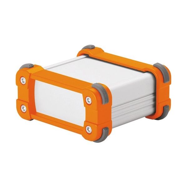 タカチ電機工業 タカチ コーナーガード付アルミケース EMCシールドタイプ シルバー/オレンジ EXPE7-4-9SO 1台（直送品）