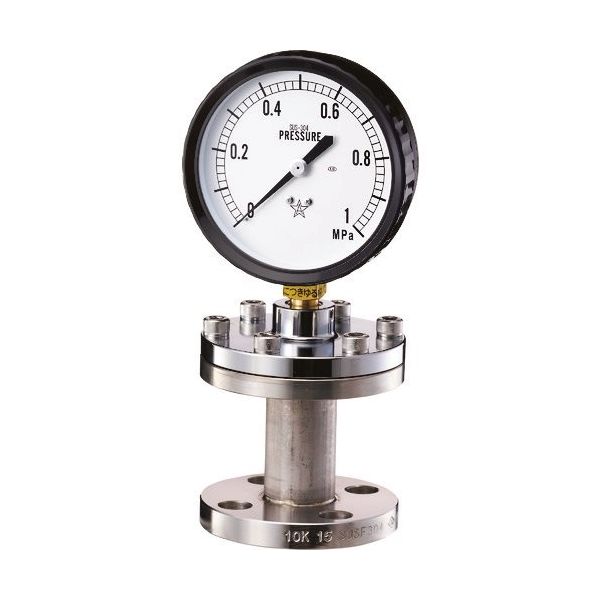 右下精器製造 右下 隔膜式圧力計 BF型 KA-BF-15A-PVC-0.1MPA 1個 168-0971（直送品）