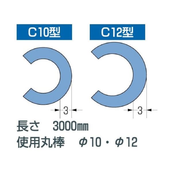作新工業 SAXIN ガイドレール C10型レール 3000mm C10-3000 1本 365-4694（直送品）