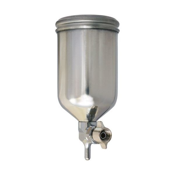 DeVilbiss 重力式塗料カップ(250cc フリーアングル 脚付 ステンレス製) KG-250-DEMI-FA 1個（直送品）