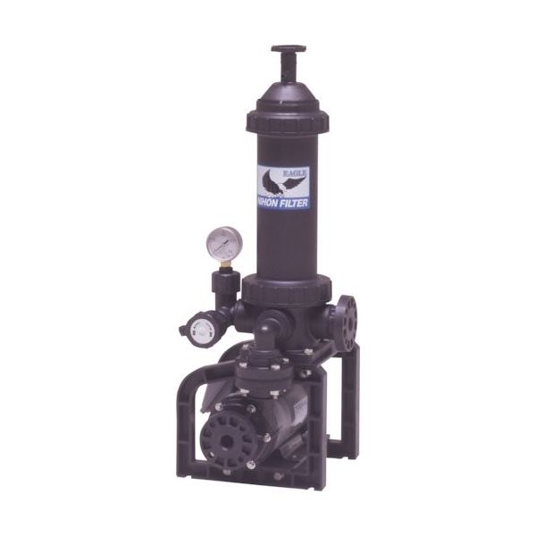 ポンプ付き樹脂製ろ過機 「EGLー1ーBー5ーT」 ~2500L/h (ブラックタイプ) 250mm1本用 50Hz EGL-1-B-5-T（直送品）