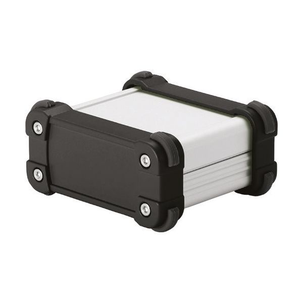 タカチ電機工業 タカチ コーナーガード付アルミケースIP65防水タイプ シルバー/ブラック EXW9-4-7SB 1台 196-6679（直送品）