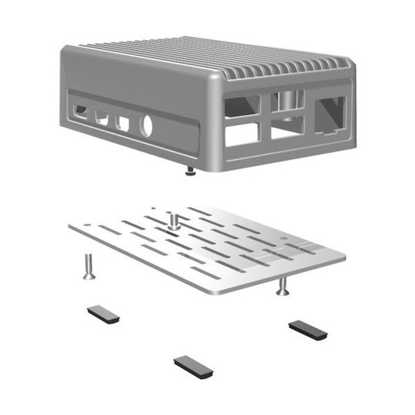 タカチ電機工業 タカチ Raspberry Pi 4B 専用 ヒートシンクケース RPH-4B-N-B 1台 435-4802（直送品）