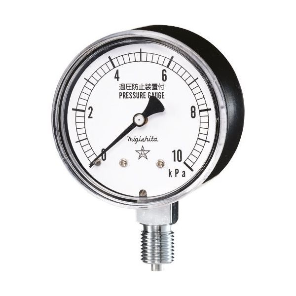 右下精器製造 右下 微圧計 圧力レンジ0~10kPa 接続部サイズG1/4B CA211-111-10KPA 1個 137-4988（直送品）