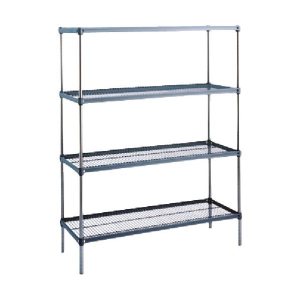 東京硝子器械 TGK シェルフPEC46×61×190 4段 223-58-52-03 1台 191-3302（直送品）