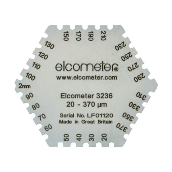 エルコメーター elcometer 六角形ウェットフィルム膜厚計 K0003236M201 1枚 107-1218（直送品）