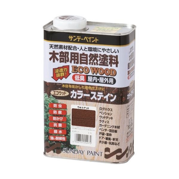 サンデーペイント エコウッドカラーステイン ワインレッド 700M 267897 1個 196-6792（直送品）