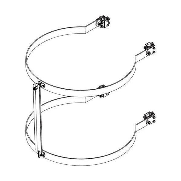 ホーシン Hoshin 垂直アルミステップオプション品 背カゴ 連結部用 HAS-GL 1個 268-7837（直送品）