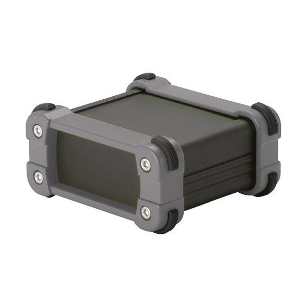 タカチ電機工業 タカチ コーナーガード付アルミケースアルミパネルタイプ ブラック/グレー EXP12-4-18BG 1台 202-5517（直送品）