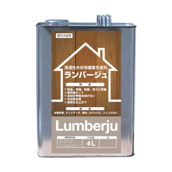 エービーシー商会 ABC ランバージュスタンダード パリサンダー 4L LJ4L-N-PS 1セット(4缶) 784-3305（直送品）
