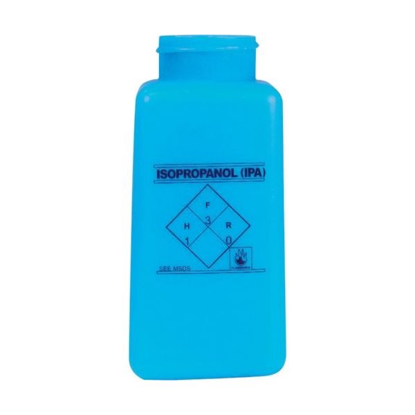 DESCO JAPAN 静電気拡散性ボトル ボトルのみ 青 HDPE 240cc「IPA」の印刷 35264 1個 111-4394（直送品）