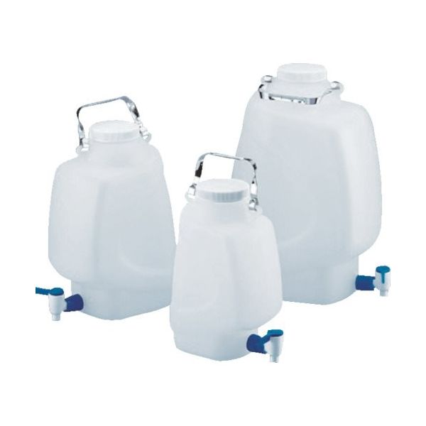 TARSONS 角型大型瓶(ストップコック付) PP製/蓋:PP製 5L 683240 1個 134-2943（直送品）