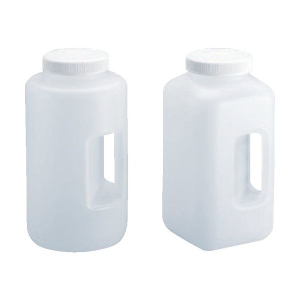 TARSONS ハンドル付広口瓶 PP製/蓋:PP製 4L(角型) 583258 1個 134-2953（直送品）