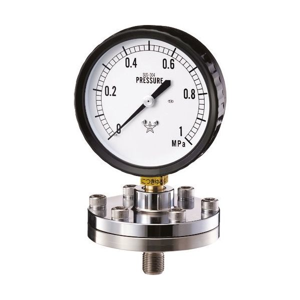 右下精器製造 右下 隔膜式圧力計 BTー1型 KA-BT-1-8-PVC-0.5MPA 1個 168-2460（直送品）