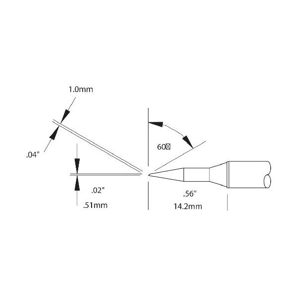 オーケー・インターナショナル メトカル Metcal CVシリーズ チップカートリッジ CVC-7BV6005A 1本 232-0914（直送品）