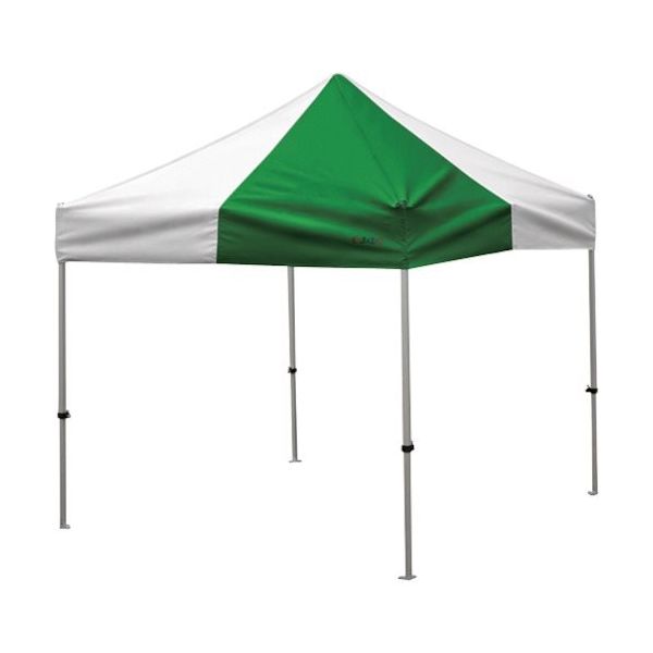 さくらコーポレーション さくら かんたんてんと 2.4m×2.4mスチール&アルミ複合フレーム 緑白 KA/3W-GW 1台（直送品）