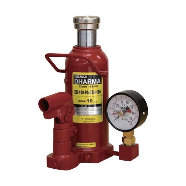 今野製作所 イーグル 置針式ゲージ付油圧ジャッキ 能力16t ED-160-PG-75H-160 1台 522-4080（直送品）