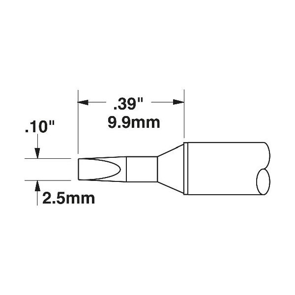 オーケー・インターナショナル メトカル Metcal CVシリーズ チップカートリッジ CVC-7CH0025S 1本 162-5752（直送品）