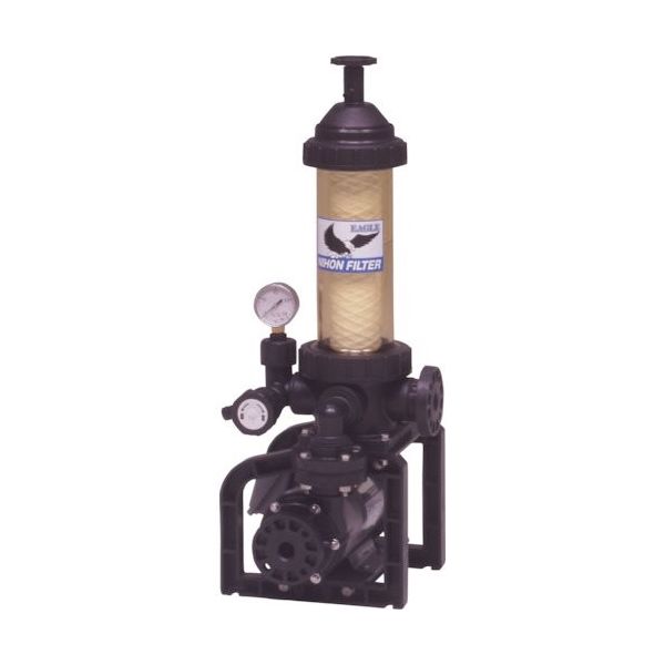 ポンプ付き樹脂製ろ過機 「EGLー1ーAー6ーT」 ~2500L/h (中が見える透明) 250mm1本用 60Hz EGL-1-A-6-T（直送品）