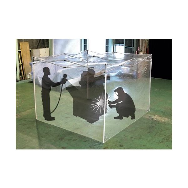 BXテンパル 折りたたみブース（抗ウイルス抗菌防炎シート仕様）3.0m× BXFB1-KKB-30 256-9308（直送品） BXテンパル mm