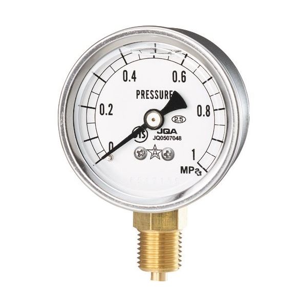 右下精器製造 右下 グリセリン入圧力計 圧力レンジ0~1.6MPa 接続部サイズG1/4B GLT-11-1.6MPA 1個（直送品）