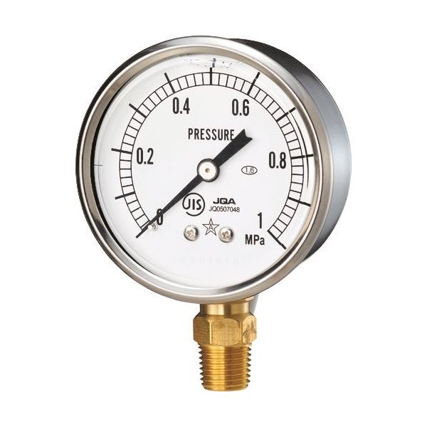 右下精器製造 右下 グリセリン入圧力計 圧力レンジ0~2MPa 接続部サイズR1/4 GLT-217-2MPA 1個 137-5037（直送品）