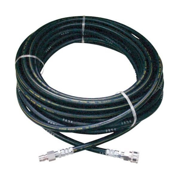 スーパー工業 高圧ホース 20MPa以下 3/8 10m ワンタッチ 04T51001011 1個 147-4227（直送品）