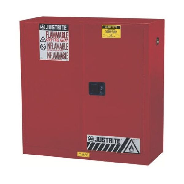 ジャストライト マニュファクチュアリング カンパニー セーフティキャビネット マニュアルタイプ 30ガロン 赤 J893001 1台（直送品）