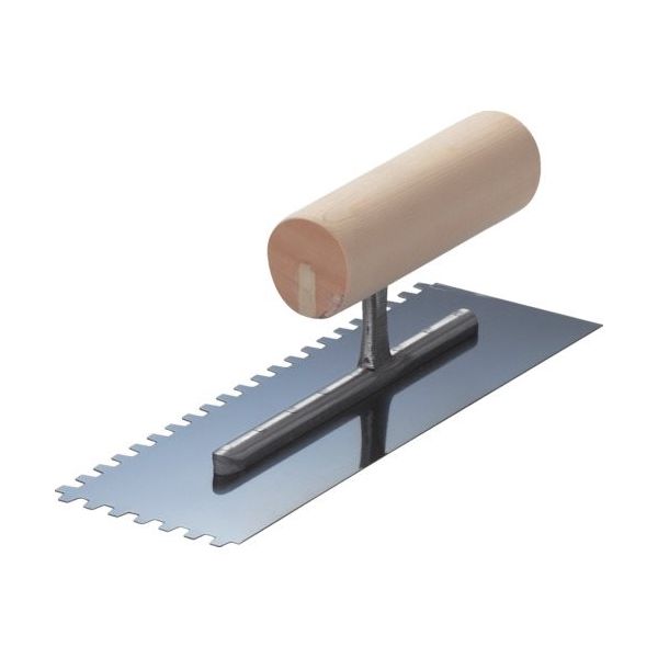 ナルセ商工 カネ三 油焼クシ目角鏝 KSK-255 1丁 851-0891（直送品）