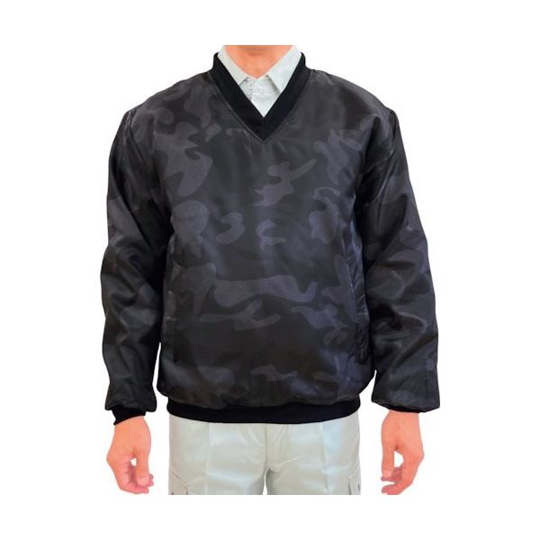 トーマセンイ TEAGLES 14695 Vネック中綿キルトヤッケ ブラック迷彩4L CAMO 4L 1枚 454-1593（直送品）