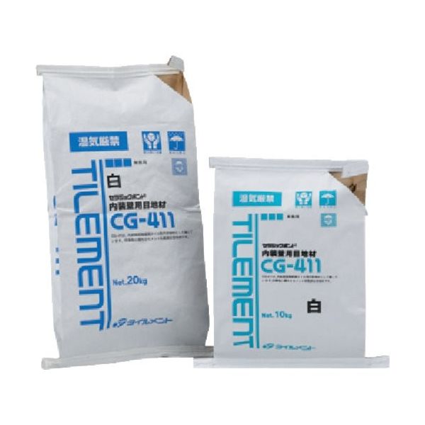 タイルメント TILEMENT タイル用接着剤 CGー411 灰 10kg 38520102 1個 132-5882（直送品）