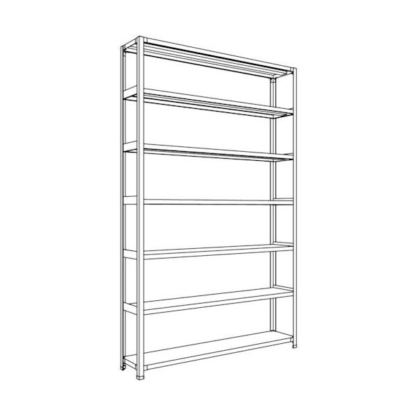 日本ファイリング NF 軽量開放棚 ボルトレスタイプW1500 LA