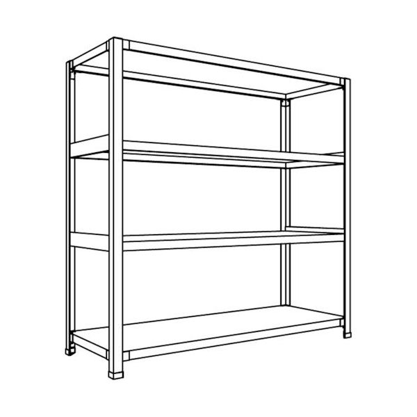 日本ファイリング NF 軽量開放棚 中棚ボルトレスタイプW1200D450H1200F4 LA44S-14 1台 135-8698（直送品）