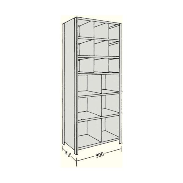 日本ファイリング NF 縦仕切付軽量物品棚W900D300H2400F7 LA83K-37 1台 135-2322（直送品）