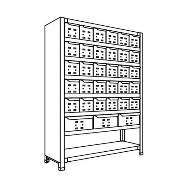 日本ファイリング NF 引出し付軽量物品棚W900D300H1200F8 LA43K-78 1台 135-5536（直送品）