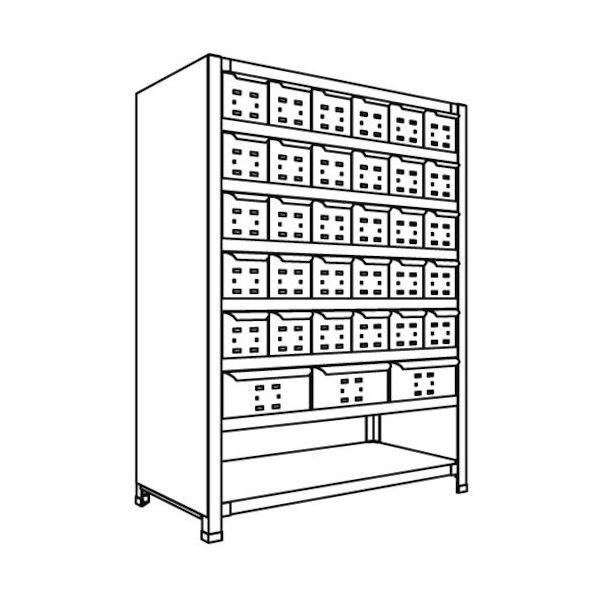 日本ファイリング NF 引出し付軽量物品棚W900D450H1200F8 LA43S-78 1台 135-3942（直送品）