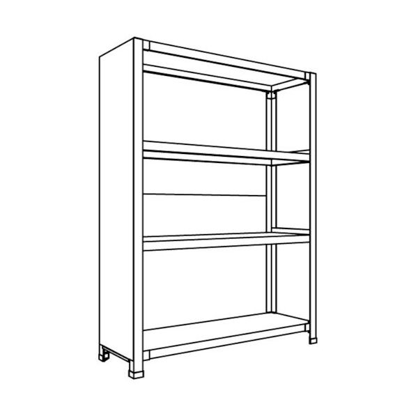 日本ファイリング NF 背板・側板付軽量物品棚W1500D600H1200F5 LA45L-25 1台 135-8601（直送品）