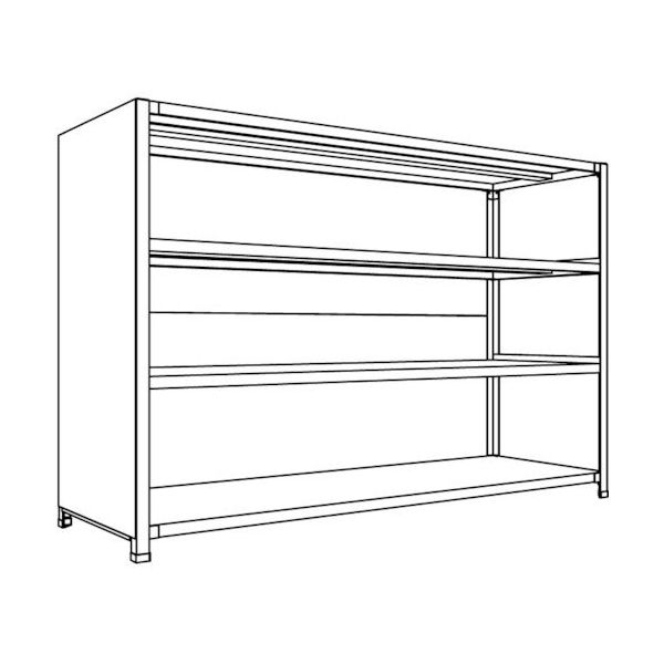 日本ファイリング NF 背板・側板付軽量物品棚W1800D600H1200F4 LA46L-24 1台 136-3457（直送品）