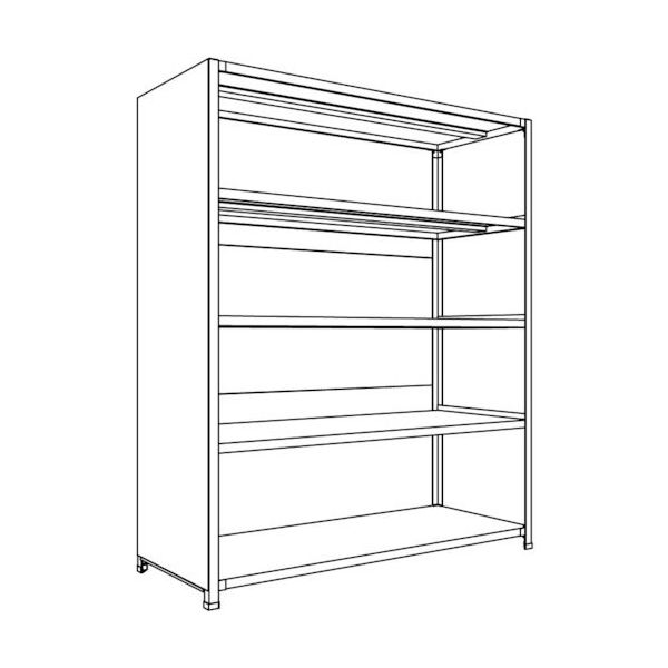 日本ファイリング NF 背板・側板付軽量物品棚W1500D600H1800F5 LA65L-25 1台 135-8623（直送品）