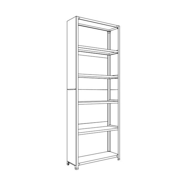 日本ファイリング NF 背板・側板付軽量物品棚W900D300H2400F6 LA-83K26 1台 135-7106（直送品）