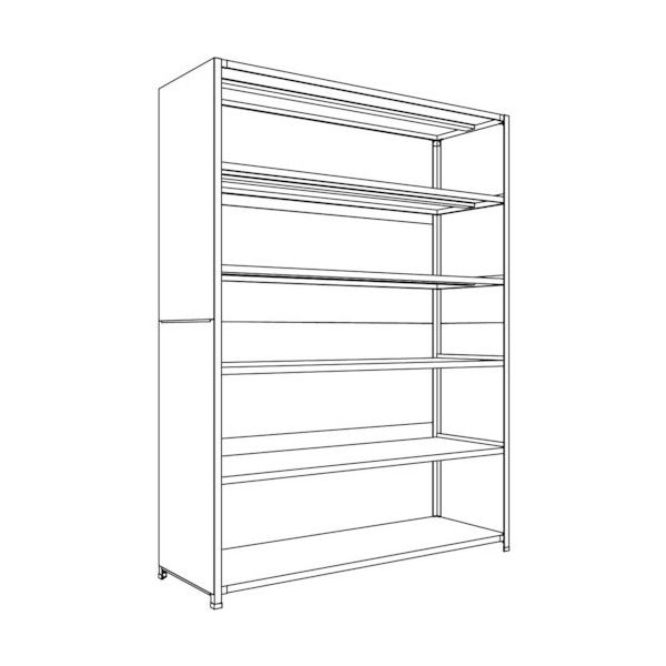 日本ファイリング NF 背板・側板付軽量物品棚W1800D600H2400F6 LA86L-26 1台 136-0225（直送品）