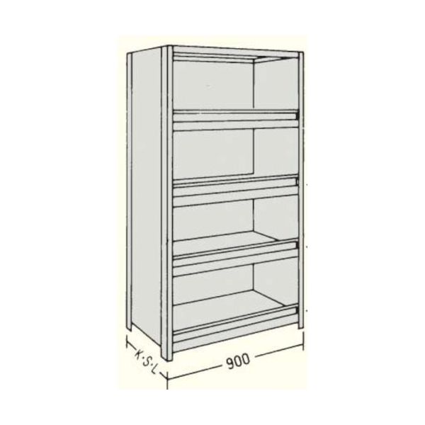 日本ファイリング NF 前当り付軽量物品棚W900D600H2400F8 LA83L-48 1台 136-1850（直送品）