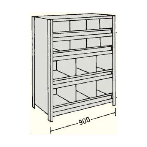 日本ファイリング NF 縦仕切前当り付軽量物品棚 LA43K-55B 1台 135-7079（直送品）